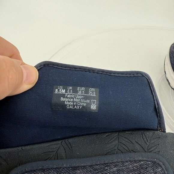 Bzees Women's Galaxy Sandals 8.5 Wedge Heel Slip On Blue Textile Casual Comfy - Picture 15 of 16